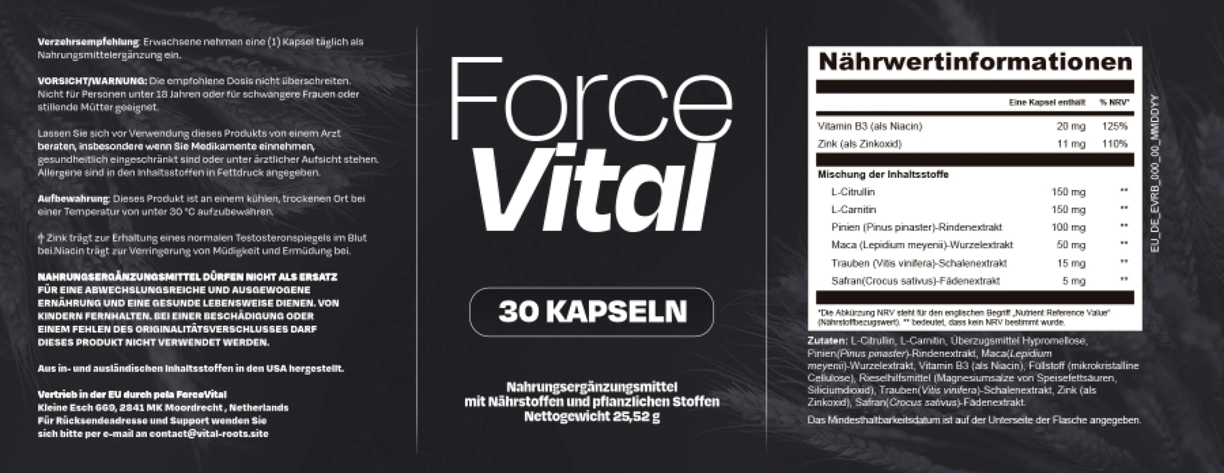 ForceVital Kapseln – 30 Kapseln pro Flasche